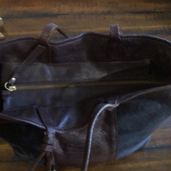 Gianni Chiarini Elegant Womens Vintage Black Brown Tote Bag Purse - Picture 7 of 9